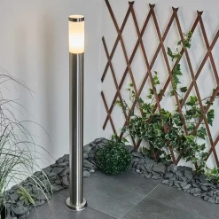 Borne Lumineuse Sessa Nickel Mat, 1 Lumiere