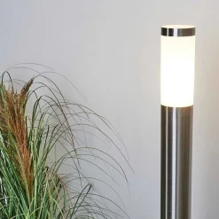 Borne Lumineuse Sessa Nickel Mat, 1 Lumiere