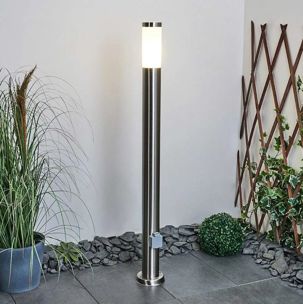 Borne Lumineuse Sessa Nickel Mat, 1 Lumiere