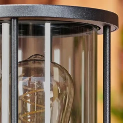 Borne Lumineuse Sumalao Noir, 1 Lumiere, Detecteur De Mouvement