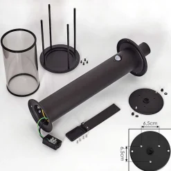 Borne Lumineuse Sumalao Noir, 1 Lumiere, Detecteur De Mouvement