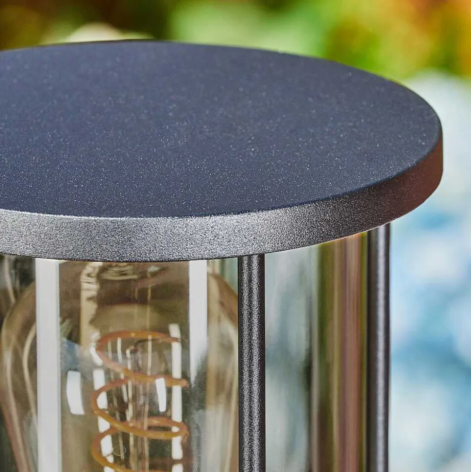 Borne Lumineuse Sumalao Noir, 1 Lumiere, Detecteur De Mouvement