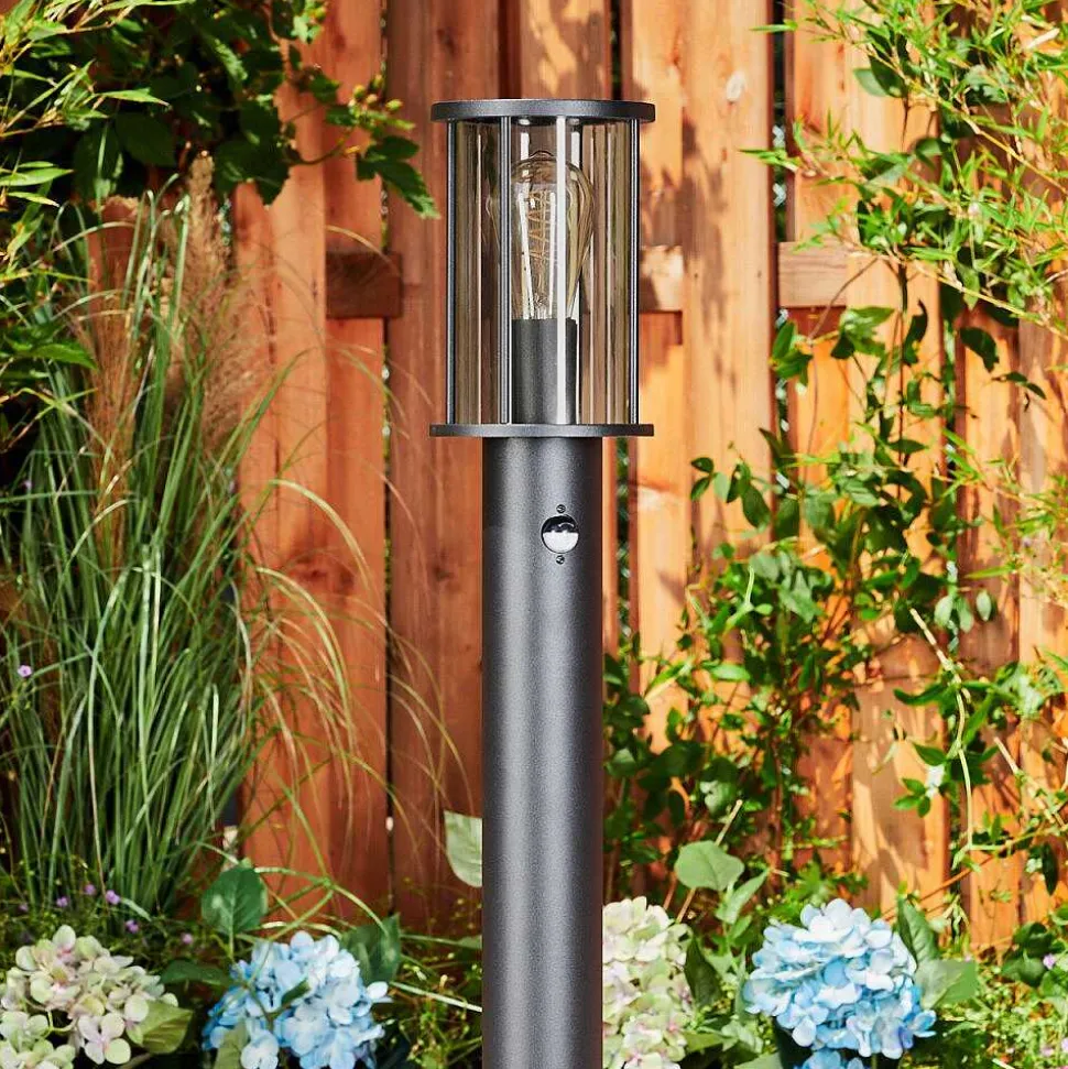 Borne Lumineuse Sumalao Noir, 1 Lumiere, Detecteur De Mouvement