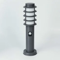 Borne Lumineuse Tunes Anthracite, 1 Lumiere, Detecteur De Mouvement