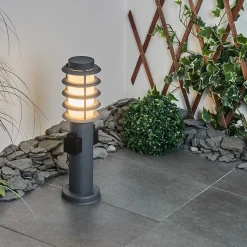 Borne Lumineuse Tunes Anthracite, 1 Lumiere