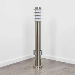 Borne Lumineuse Tunes Nickel Mat, 1 Lumiere