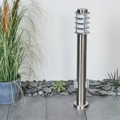 Borne Lumineuse Tunes Nickel Mat, 1 Lumiere