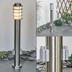 Borne Lumineuse Tunes Nickel Mat, 1 Lumiere