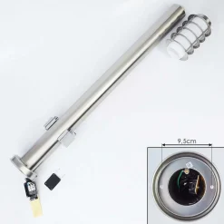 Borne Lumineuse Tunes Nickel Mat, 1 Lumiere