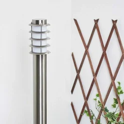 Borne Lumineuse Tunes Nickel Mat, 1 Lumiere