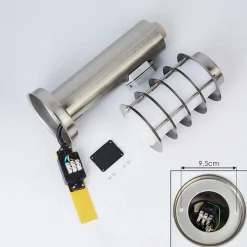 Borne Lumineuse Tunes Nickel Mat, 1 Lumiere