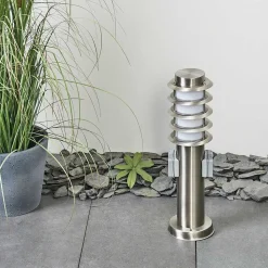 Borne Lumineuse Tunes Nickel Mat, 1 Lumiere