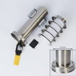 Borne Lumineuse Tunes Nickel Mat, 1 Lumiere