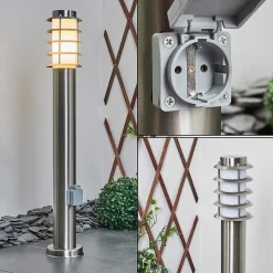 Borne Lumineuse Tunes Nickel Mat, 1 Lumiere