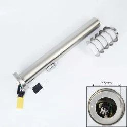 Borne Lumineuse Tunes Nickel Mat, 1 Lumiere