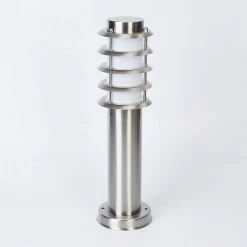 Borne Lumineuse Tunes Nickel Mat, 1 Lumiere