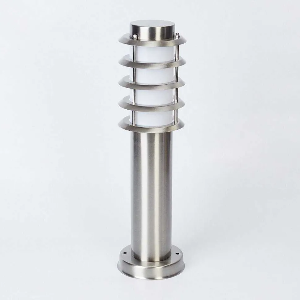 Borne Lumineuse Tunes Nickel Mat, 1 Lumiere