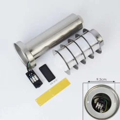 Borne Lumineuse Tunes Nickel Mat, 1 Lumiere