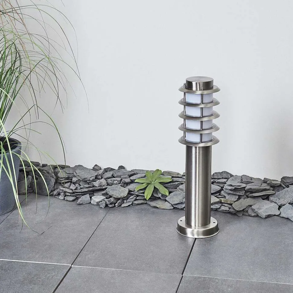 Borne Lumineuse Tunes Nickel Mat, 1 Lumiere