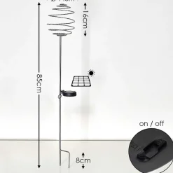 Borne Lumineuse Zermatt Led Argente, 28 Lumieres