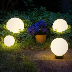 Boule Lumineuse Campinas Led Noir, Blanc, 1 Lumiere