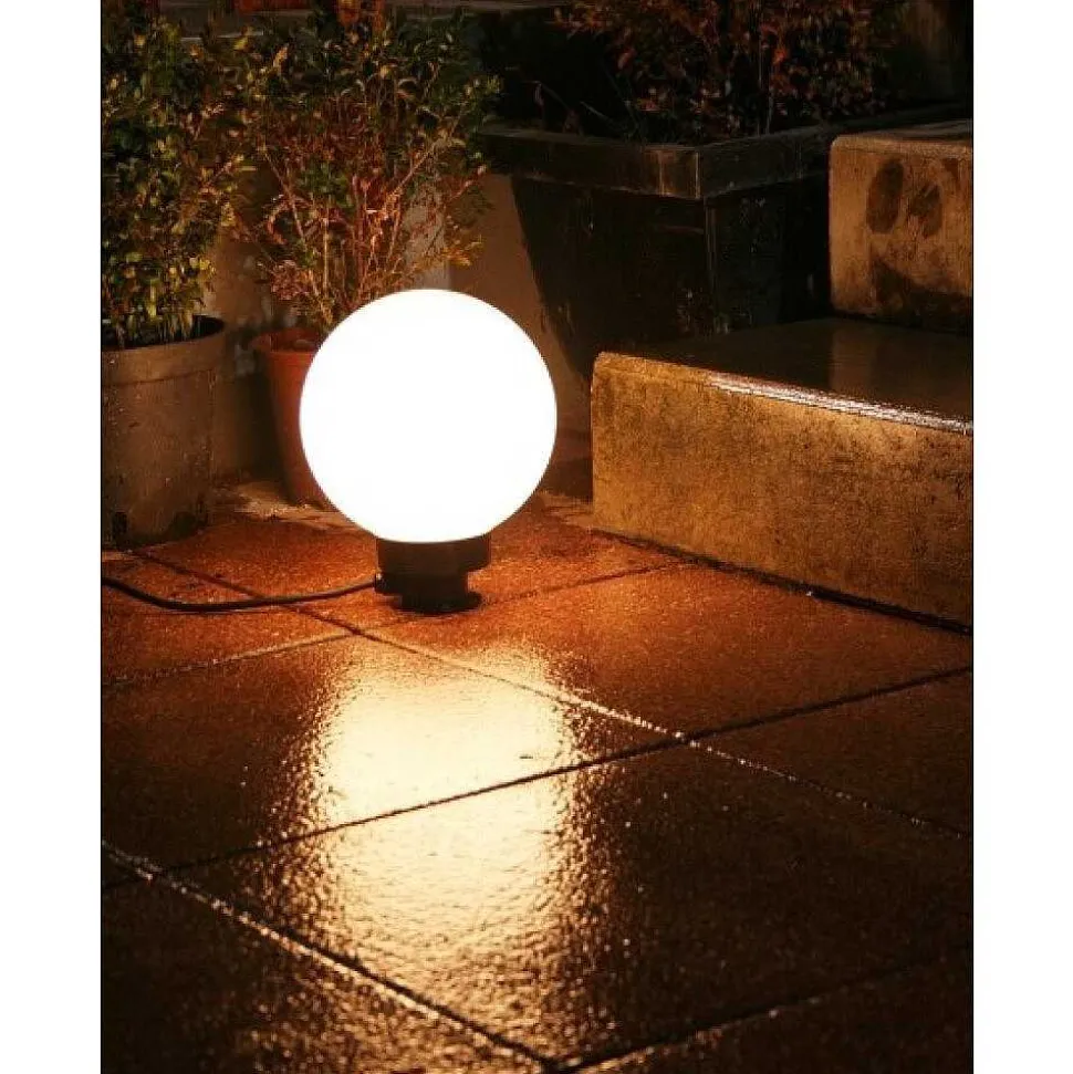 Boule Lumineuse De Jardin 20 Cm Blanc, 1 Lumiere