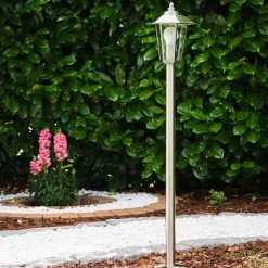 Éclairage De Chemin Moskau Acier Inoxydable, 1 Lumiere