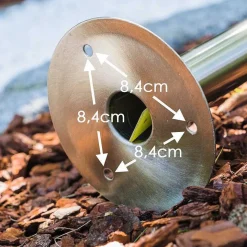 Éclairage De Chemin Moskau Acier Inoxydable, 1 Lumiere