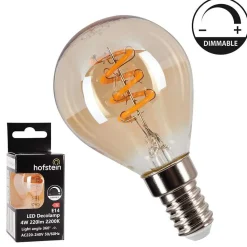 E14 Led 4 Watt 2200 Kelvin 220 Lumen Ambre, 1 Lumiere