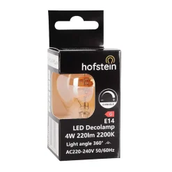 E14 Led 4 Watt 2200 Kelvin 220 Lumen Ambre, 1 Lumiere