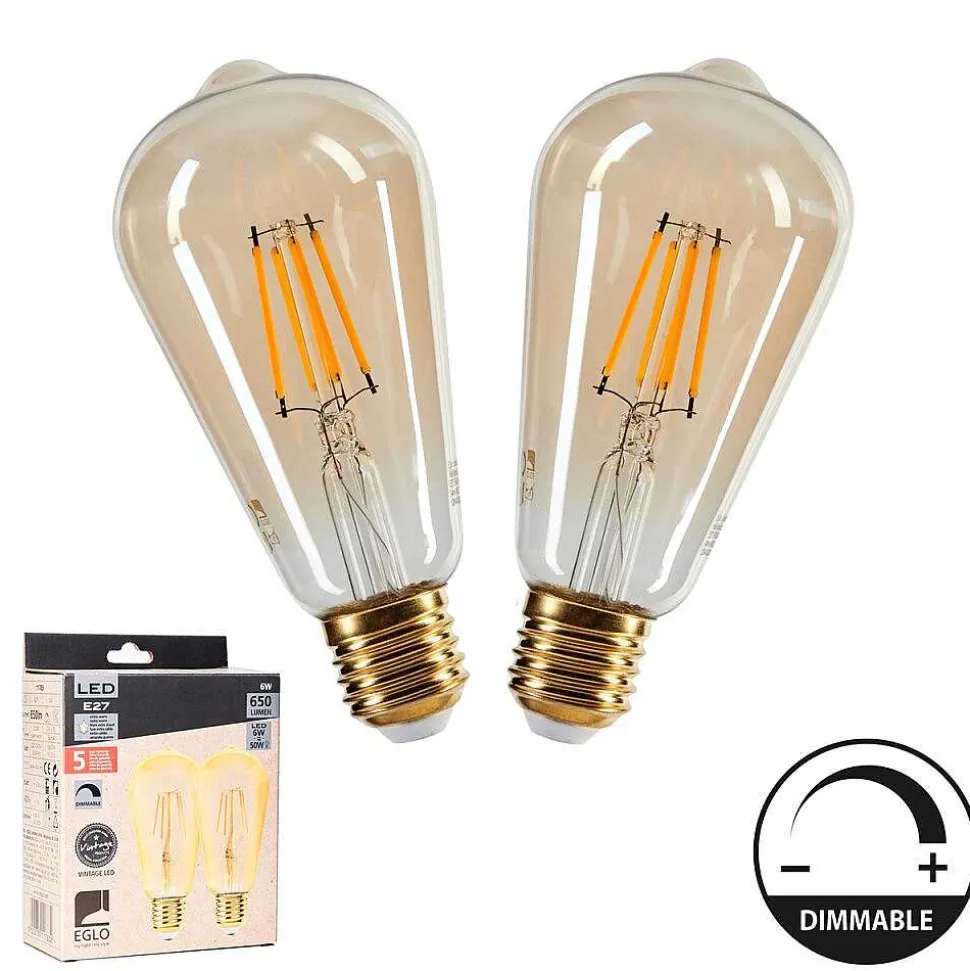 E27 Lot De 2 Led 6 Watts 2200 Kelvins 650 Lumens