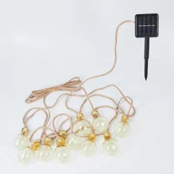 Guirlande Lumineuse Solaire Trygsland Led Brun, 50 Lumieres