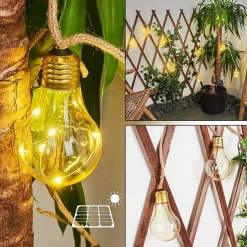 Guirlande Lumineuse Solaire Trygsland Led Brun, 50 Lumieres