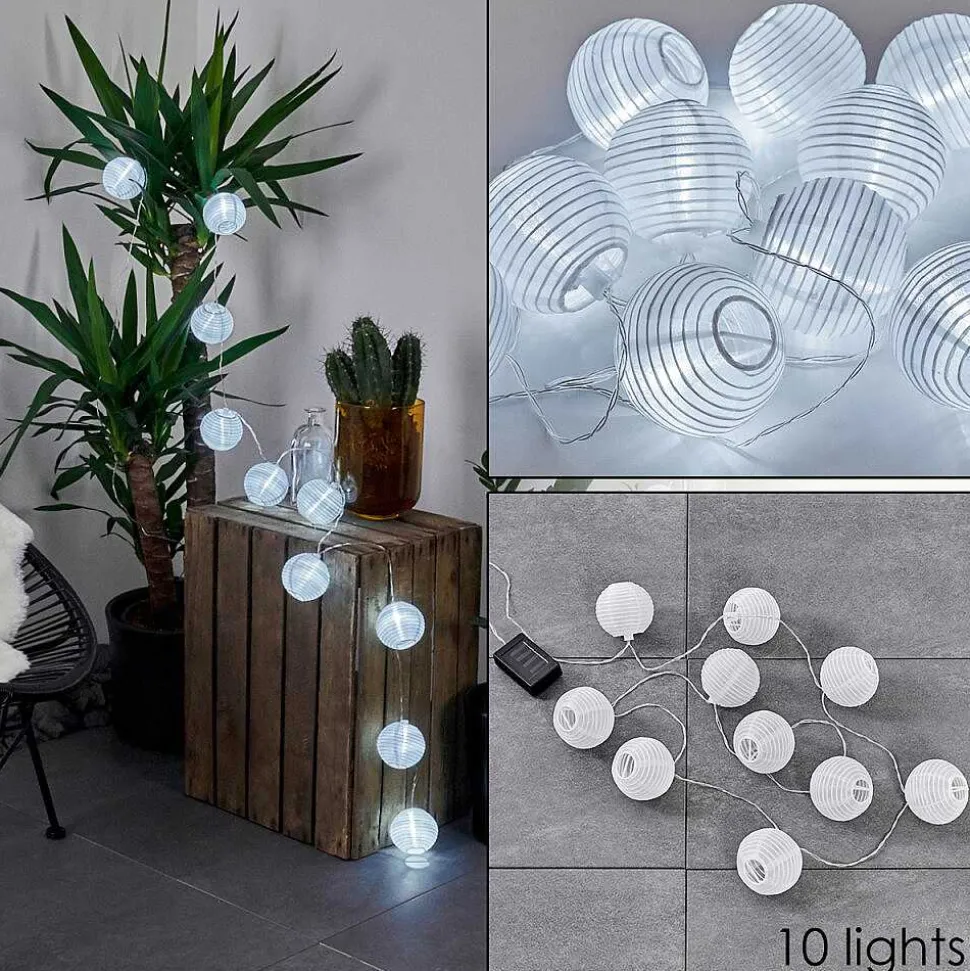 Guirlande Solaire Redding Led Blanc, 10 Lumieres