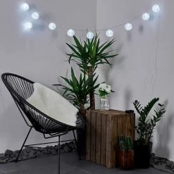 Guirlande Solaire Redding Led Blanc, 10 Lumieres