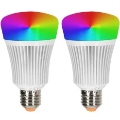 Idual E27 Led Rgb 11 Watt 2200-6500 Kelvin 806 Lumen Lot De 2 Avec Telecommande