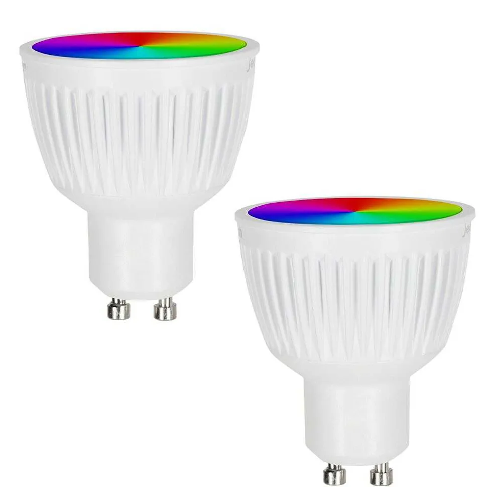Idual Gu10 Led Rgb 6,5 Watt 2200-6500 Kelvin 345 Lumen Lot De 2 Avec Telecommande
