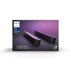 Kit De Base Double Philips Hue Ambiance White & Color Play Lightbar Led Noir, 2 Lumieres, Changeur De Couleurs