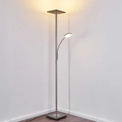 Lampadaire A Vasque Veteli Led Acier Inoxydable, 2 Lumieres