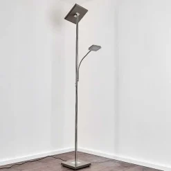 Lampadaire A Vasque Veteli Led Acier Inoxydable, 2 Lumieres