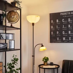 Lampadaire A Vasque Voleyrac Brun, 2 Lumieres