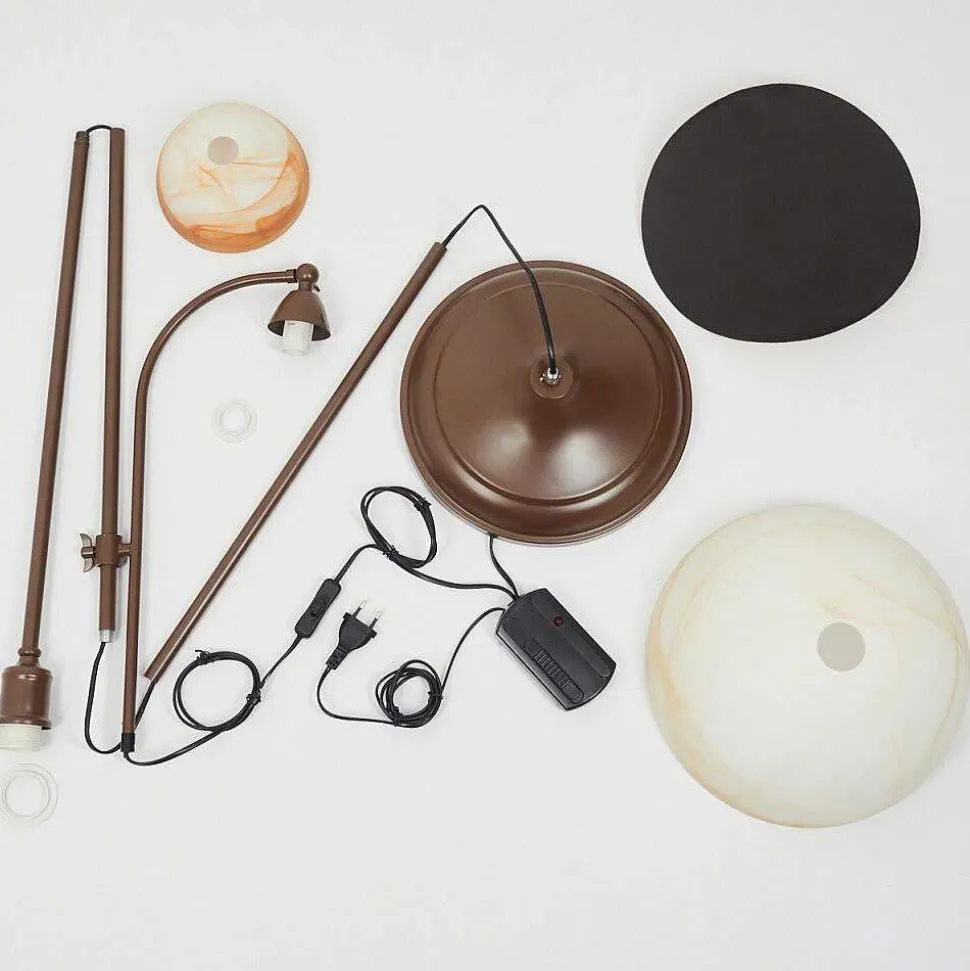 Lampadaire A Vasque Voleyrac Brun, 2 Lumieres