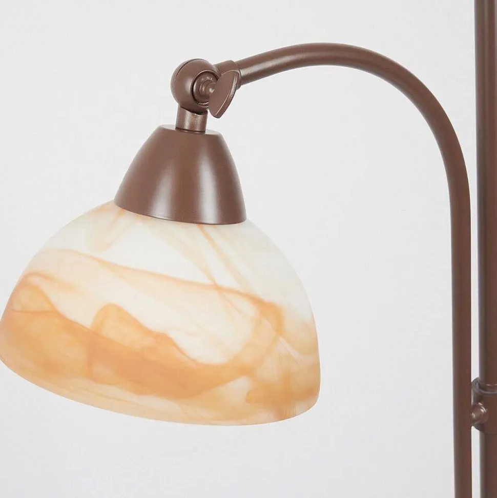 Lampadaire A Vasque Voleyrac Brun, 2 Lumieres