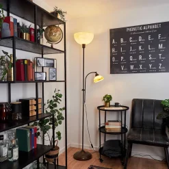 Lampadaire A Vasque Voleyrac Brun, 2 Lumieres