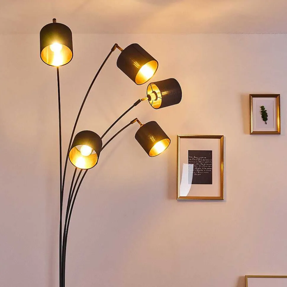 Lampadaire Alsen Noir, 5 Lumieres