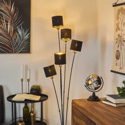 Lampadaire Alsen Noir, 5 Lumieres