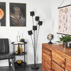 Lampadaire Alsen Noir, 5 Lumieres
