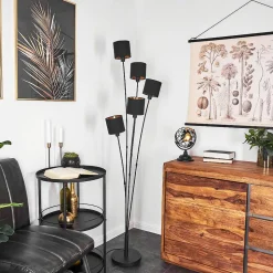 Lampadaire Alsen Noir, 5 Lumieres