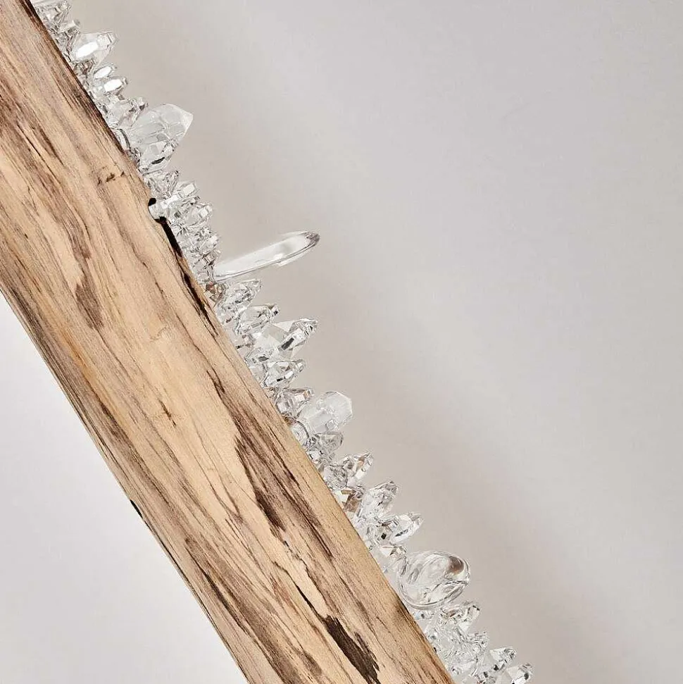 Lampadaire Bansberia Led Bois Clair, Noir, 1 Lumiere