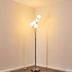 Lampadaire Bernado Nickel Mat, 5 Lumieres